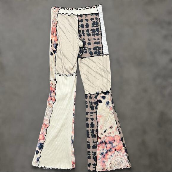 Jaded London Multicolor Patchwork Flare Pants - Picture 2 of 8